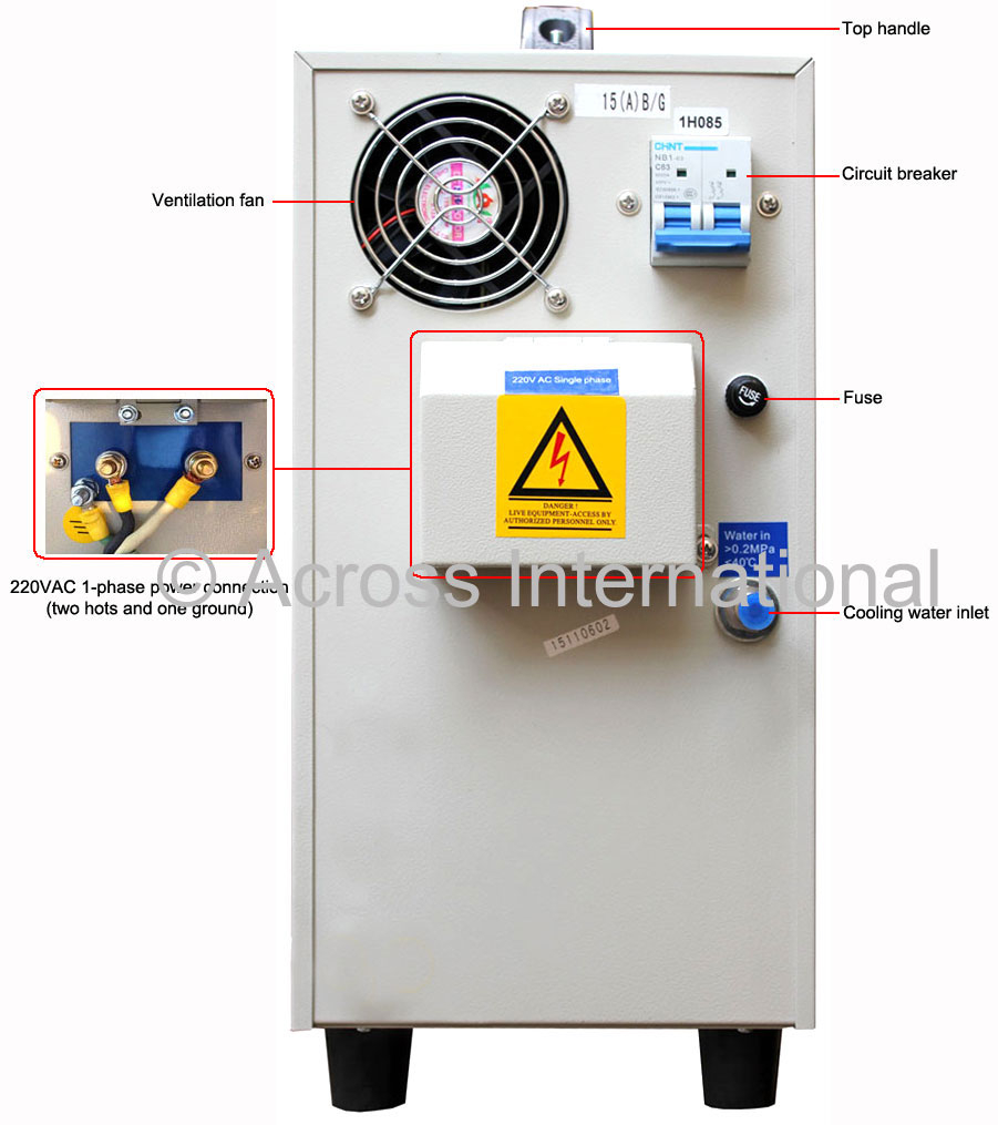 8KW Mid-Frequency Split Induction Heater w/ Timers 30-80KHz