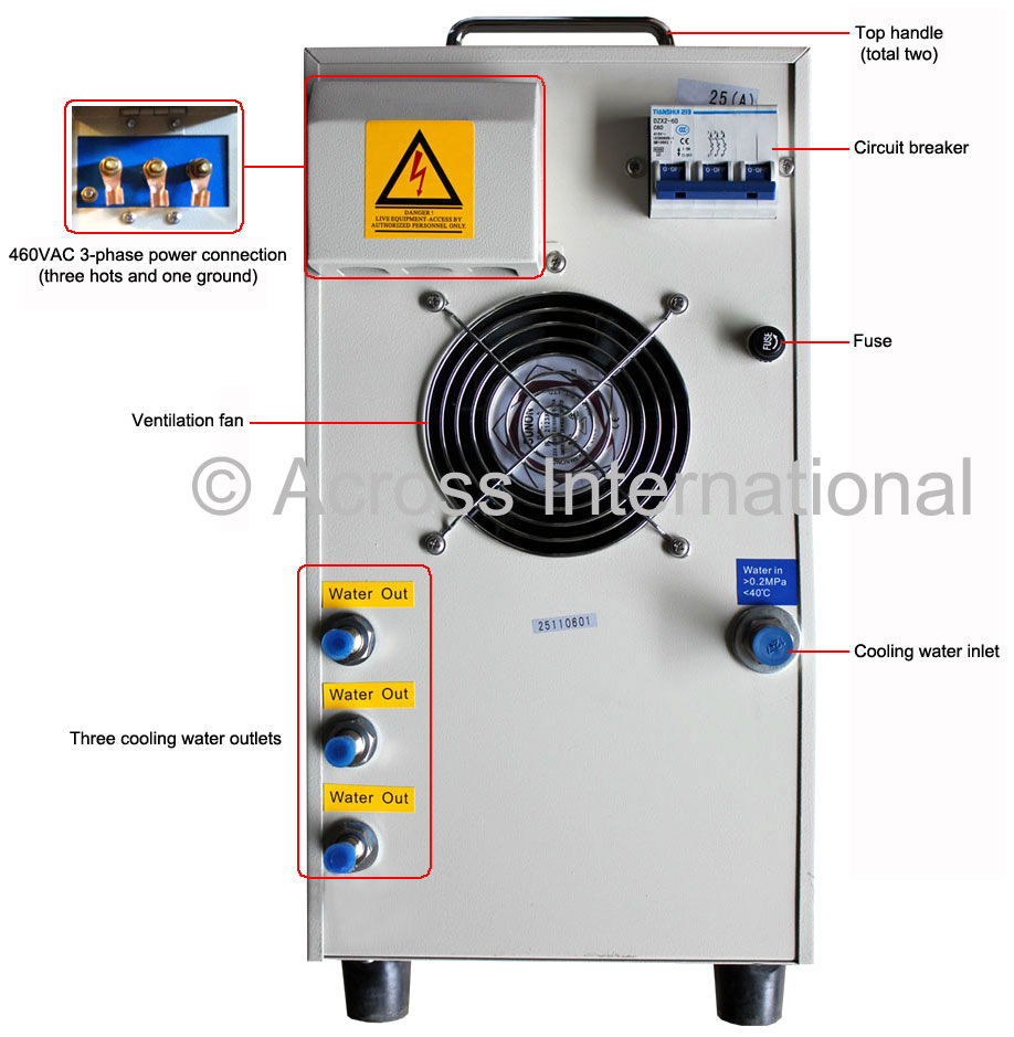 25KW Mid-Frequency Compact Induction Heater w/ Timers 30-80KHz