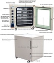 210L 250°C Vacuum Oven w/ 5 Heated Shelves, St.Tubing & Valves