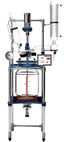 Ai 20L Non-Jacketed Glass Reactor With 200°C Heating Jacket