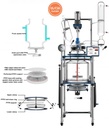 Ai 20L Single Or Dual Jacketed Filter Glass Reactor