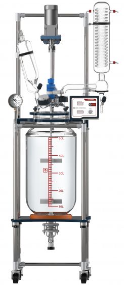 Ai 50L Non-Jacketed Glass Reactor With 200°C Heating Jacket