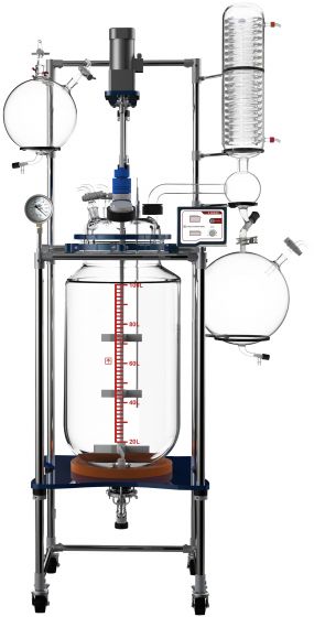 Ai 100L Non-Jacketed Glass Reactor With 200°C Heating Jacket