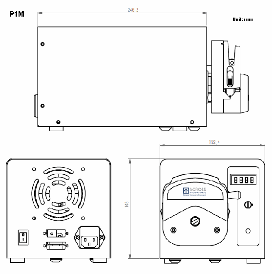 Ai P1M 1L/Min Compact Peristaltic Pump ETL