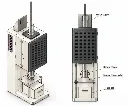 1-Zone 1200C Vertical Split Tube Furnace w/ Fluid Bed