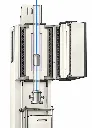 1-Zone 1200C Vertical Split Tube Furnace w/ Fluid Bed