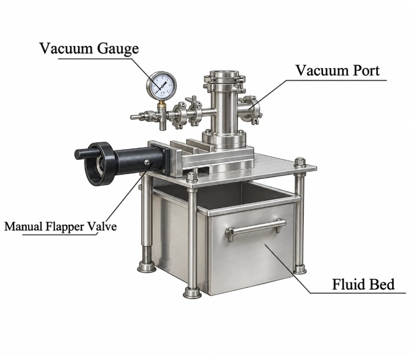 1-3 Zones 1500C Vertical Split Tube Furnace w/ Fluid Bed