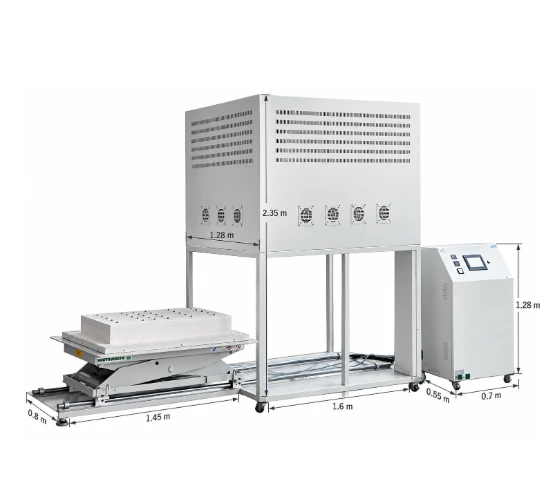 1700°C Max Controlled Atmosphere Vertical Elevator Furnace