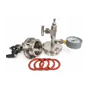 Stainless Steel Vacuum Sealing Flange Kit for 25-150mm OD Tubes