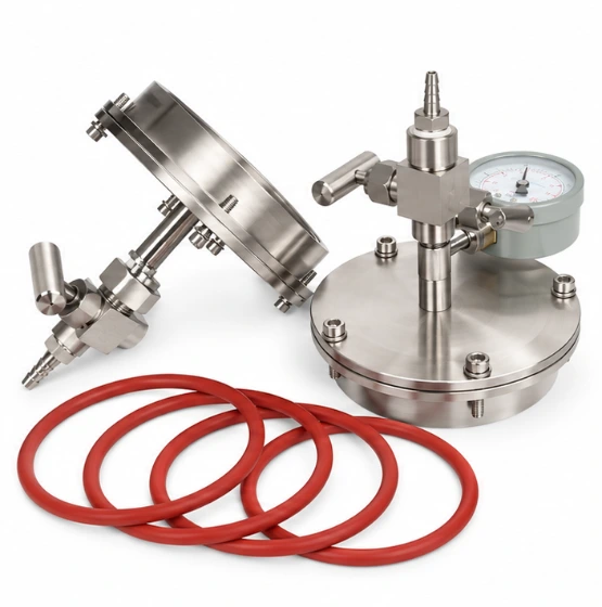 Stainless Steel Vacuum Sealing Flange Kit for 25-150mm OD Tubes