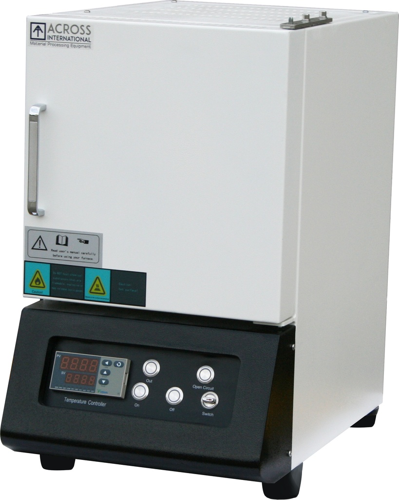 1200°C 4.5L Compact Muffle Furnace w/30-Seg PID Control