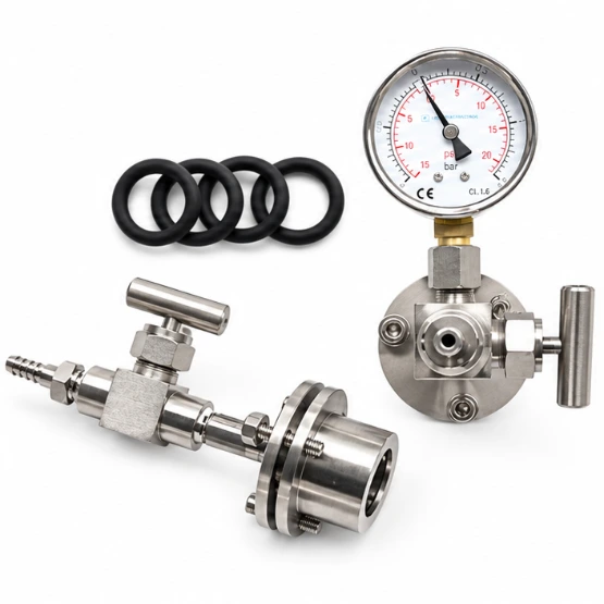Stainless Steel Vacuum Sealing Flange Kit for 25-150mm OD Tubes