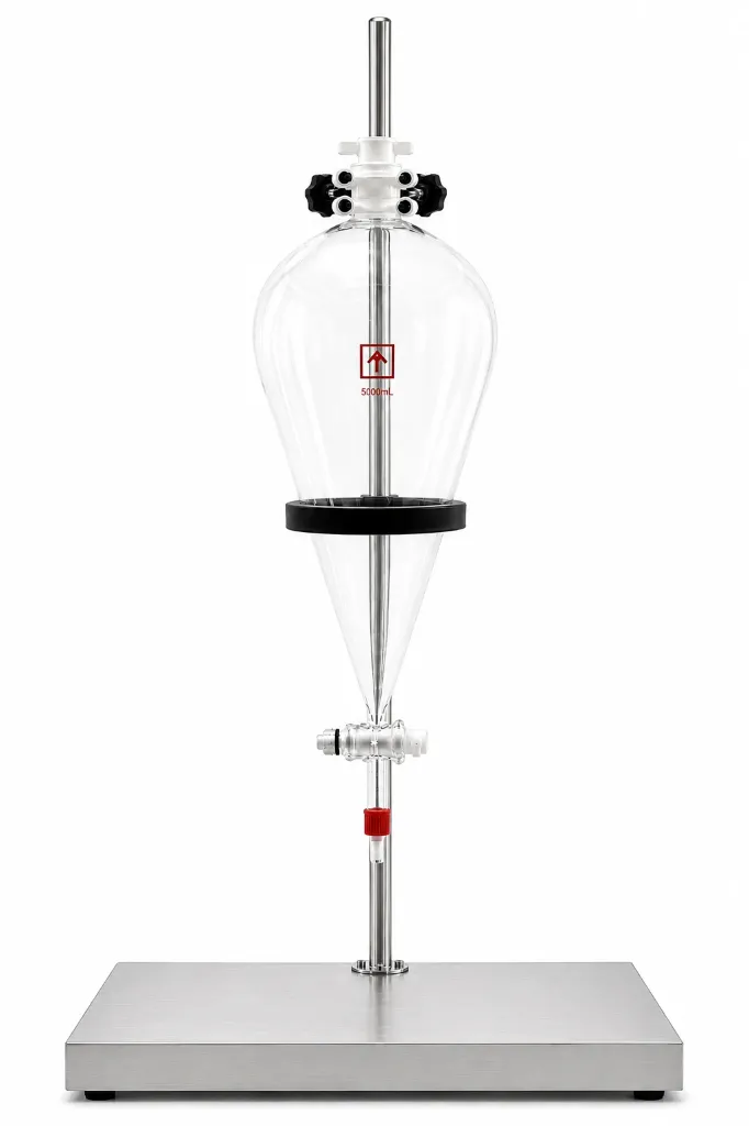 Ai 5 Liter Glass Separatory Funnel Kit with All PTFE Valves