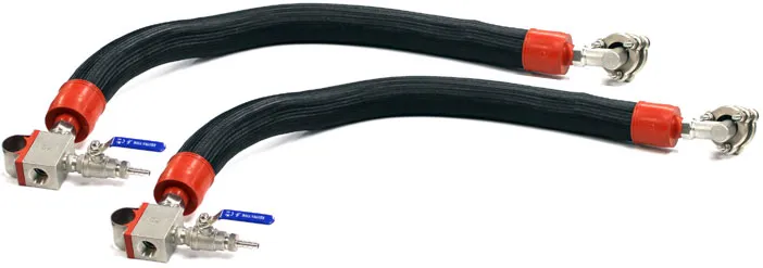 A pair of Insulated hose with drain port & open/close valve for R10-100