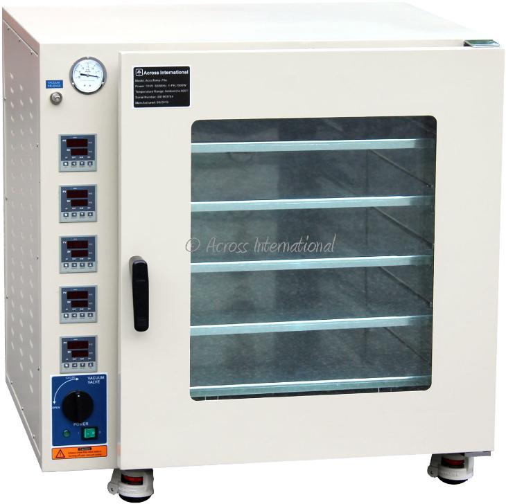 210L 250°C Vacuum Oven w/ 5 Heated Shelves, St.Tubing & Valves