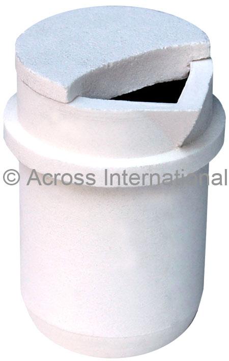 SiO2 Silica Crucible with Lid for Metal Casting 120ml Capacity