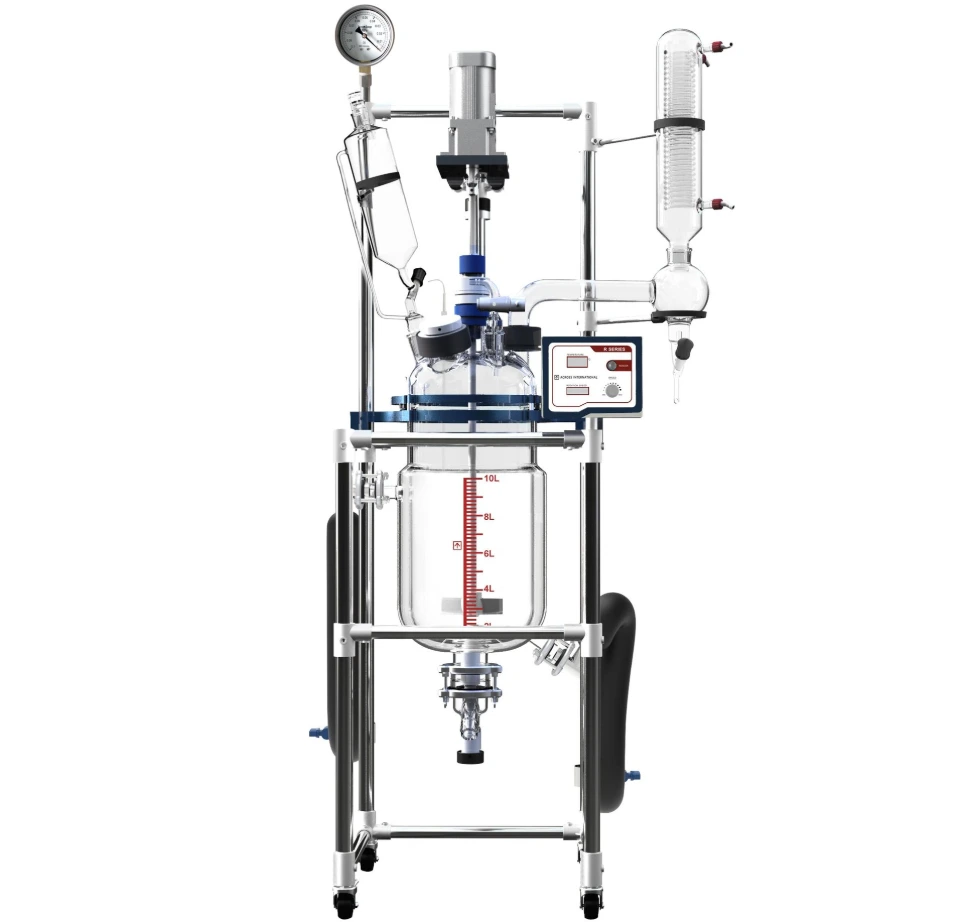 [R10] Ai 10L Single or Dual Jacketed Glass Reactor Systems