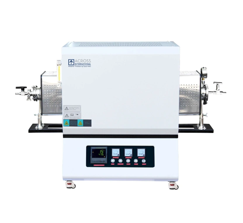 [TF1700.60] 1-Zone 1700°C Tube Furnace with Alumina Tube and Sealing Flanges (OD 60mm Length 1000mm open both ends)