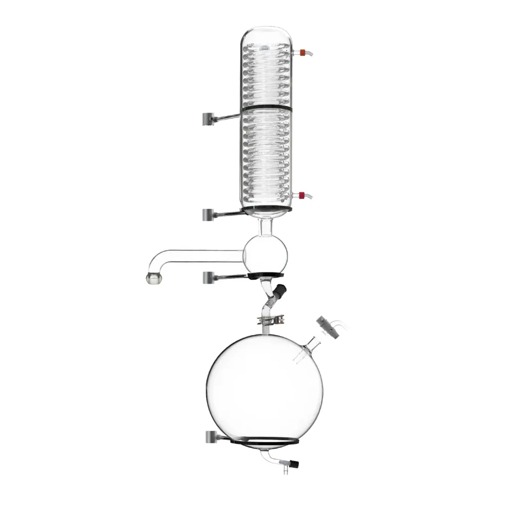 [R100-CondenserSet] Condenser Set With 20L Receiving Flask For Ai Glass Reactors