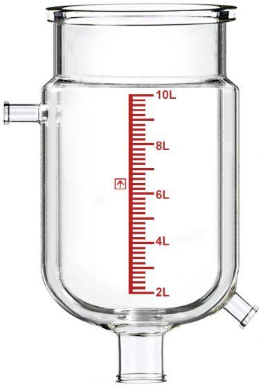 Single-Jacketed 10L Reactor Vessel For Ai R10 Glass Reactors