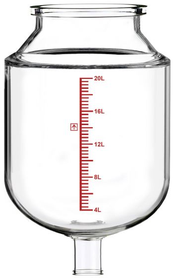 Non-Jacketed 20L Reactor Vessel For Ai R20 Glass Reactors