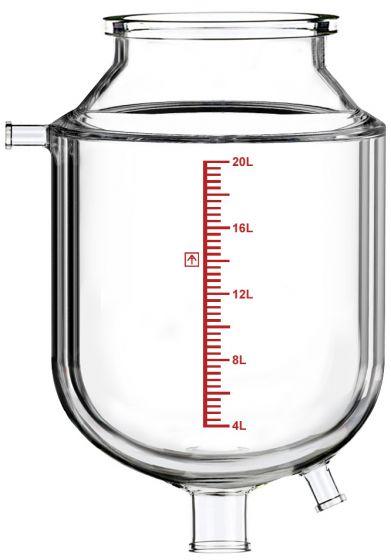 Single-Jacketed 20L Reactor Vessel For Ai R20 Glass Reactors