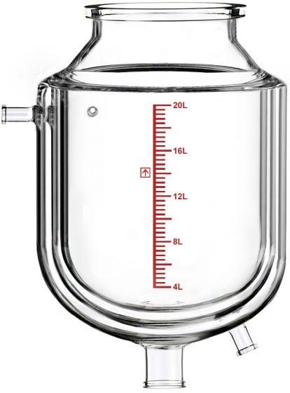 Dual-Jacketed 20L Reactor Vessel For Ai R20 Glass Reactors