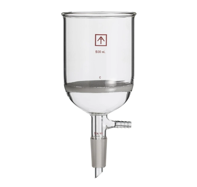 Ai 24/40 Heavy Wall 600mL Buchner Funnel W/ 40-80 Micron Frit