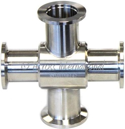 [SKU# KF25-C] KF25/NW25 St St 4-Way Cross Flange for Secure Vacuum Connection