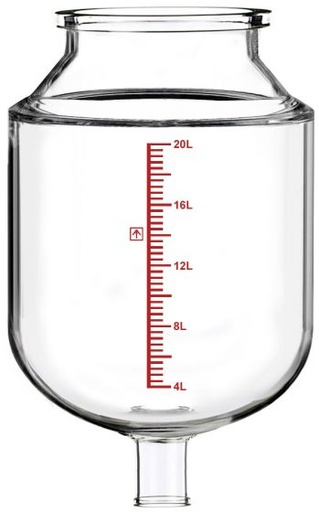 [R20.Vessel-N] Non-Jacketed 20L Reactor Vessel For Ai R20 Glass Reactors
