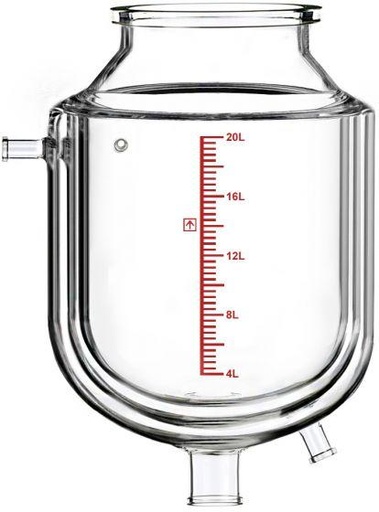 Dual-Jacketed 20L Reactor Vessel For Ai R20 Glass Reactors