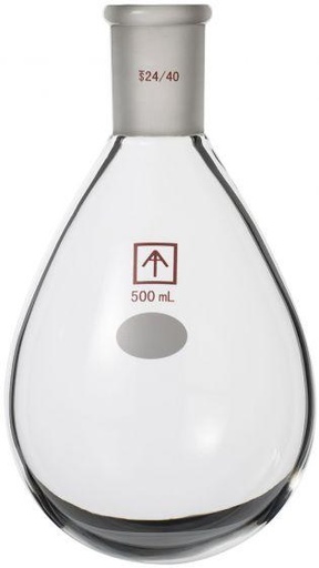 [EF-SE05-500ml] Ai 24/40 Heavy Wall 500mL Oval-Shaped Round Bottom Flask